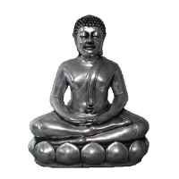 +IND225 Silver Sitting Buddha